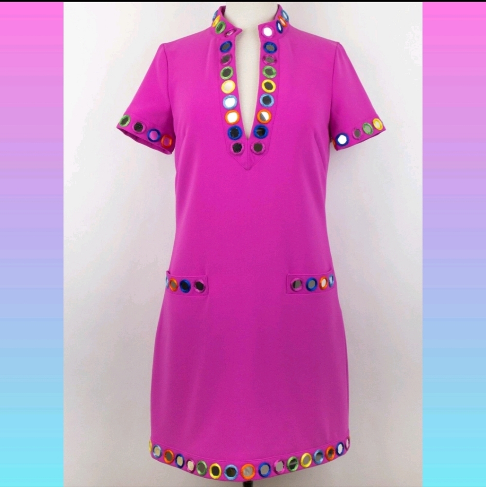 MOSCHINO COUTURE X JEREMY SCOTT Mirror Embellished T-Shirt Dress size 8 …